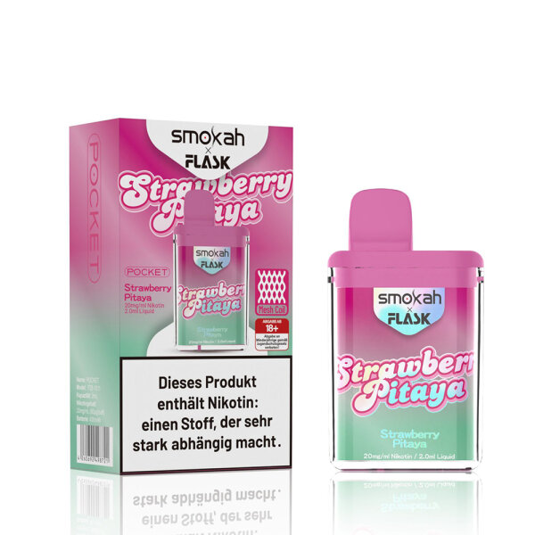 Smokah x Flask Pocket E-Zigarette 600  - Strawberry Pitaya