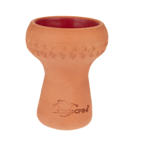 Jookah - Tonkopf Glasiert Handgemacht Rot