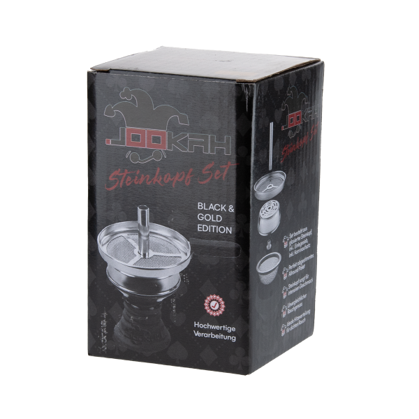 Jookah - Steinkopf Set Black/Gelb Edition