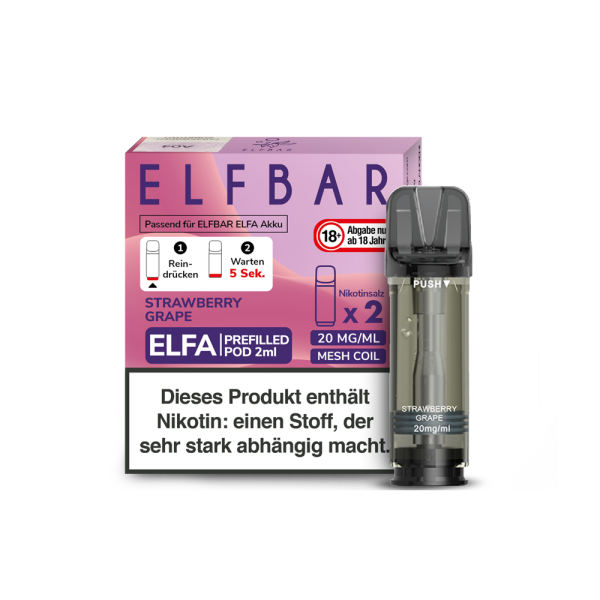 Elf Bar ELFA Pods 20mg (2 Stück)  - Strawberry Grape